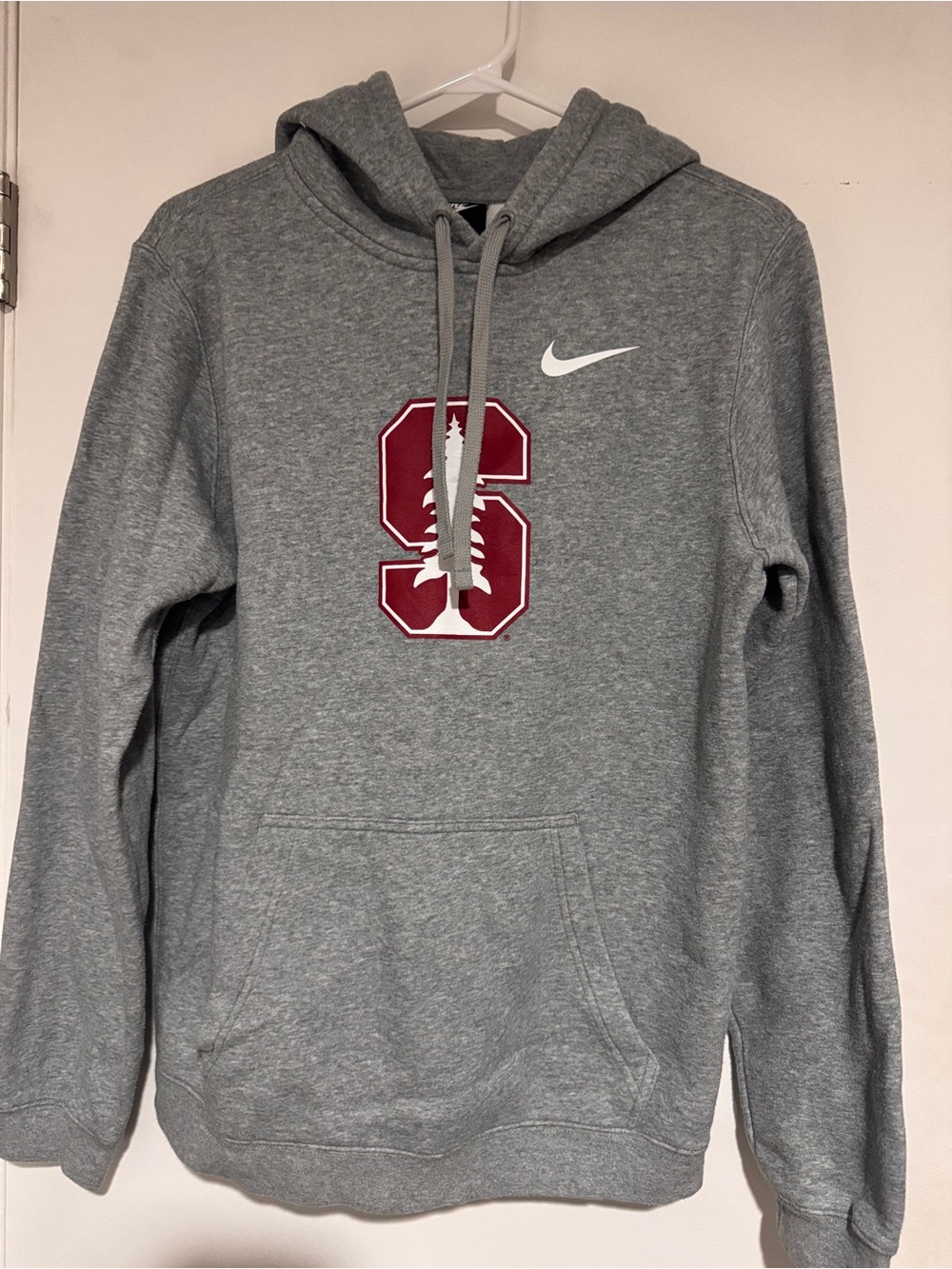 Nike Gray Stanford 'S' Logo Pullover Hoodie